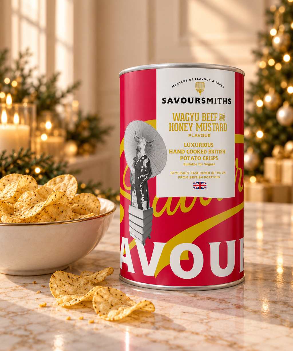 Savoursmiths crisps in a Proper Presents corporate Christmas gift