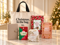 Christmas. Nicely done. collection with five gifts and Proper Presents tote